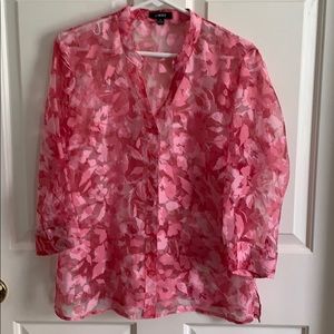 Elementz Sheer Button Down Top - EUC